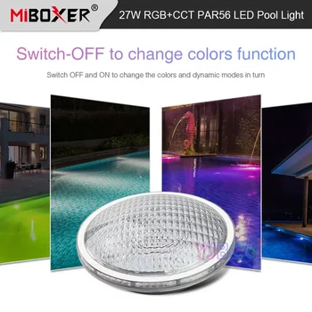 PW01 Miboxer RGB + CCT 27 Вт Подводная Светодиодная Лампа PAR56 LED Pool Light Водонепроницаемый IP68 433 МГц RF Control AC12V / DC12 ~ 24V С Регулируемой Яркостью