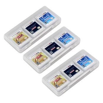 RISE-3X Прозрачный Футляр для хранения игровых карт 6 в 1, Коробка для картриджей для Nintendo 3DS XL LL NDS Dsi