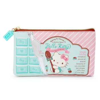 Sanrio Kuromi My Melody Cinnamoroll Hello Kitty Supply Новый Мятно-Зеленый Шоколадный Пенал Сумка Для Хранения Школьных Принадлежностей