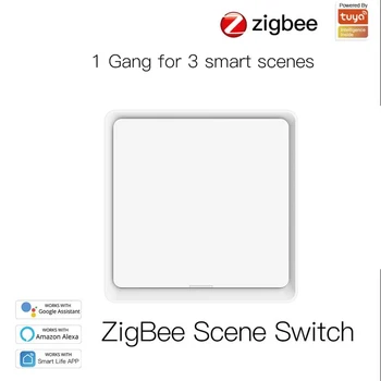 Tuya Smart Scene Switch 4 группы 12 кнопочный контроллер переключения сцен Работает с шлюзом приложения Smart Life