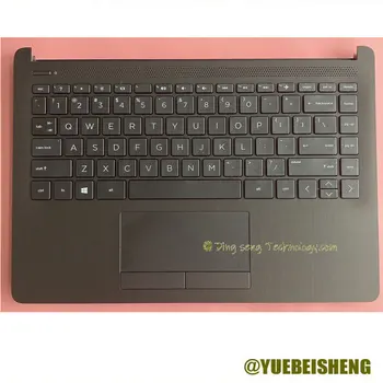 YUEBEISHENG Новый для HP 14-DK 14S-DP 14S-DF 14S-CR 14S-CF упор для рук Верхняя крышка клавиатуры США Сенсорная панель L24818-001