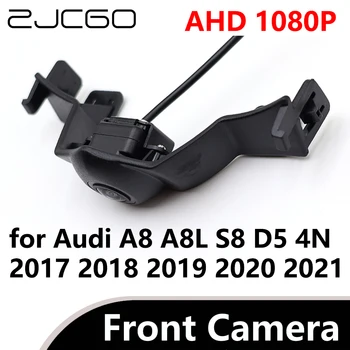 ZJCGO AHD 1080P CVBS 170 ° Слепая Зона HD Объектив Рыбий Глаз Автомобильная Фронтальная Камера для Audi A8 A8L S8 D5 4N 2017 2018 2019 2020 2021