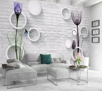 beibehang Пользовательские обои 3d фотообои тюльпан 3D обои гостиная спальня тв фон обои фрески papel de parede