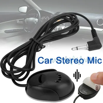 Автомобильный стереомикрофон 3,5 мм Внешний микрофон для автомобильного стереоприемника GPS DVD Bluetooth Радио с кабелем 3 м Plug Play