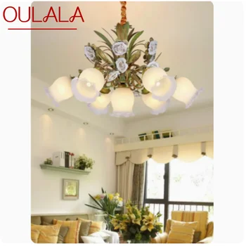 Американская садовая люстра OULALA корейская креативная теплая лампа для гостиной и столовой на траве