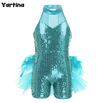 Балет для девочек, Латиноамериканские танцы, Облегающее трико, комбинезон, одежда для джазовых танцев, облегающий комбинезон, хип-хоп, Джазовая танцевальная одежда