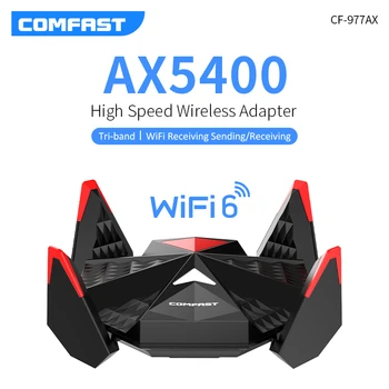 Беспроводной Адаптер AX5400 Wifi 6 с антеннами с высоким коэффициентом усиления, мощный USB3.0 Wifi-Ключ 802.11ax 2,4 G/5G/6GHz Беспроводная Сетевая Карта