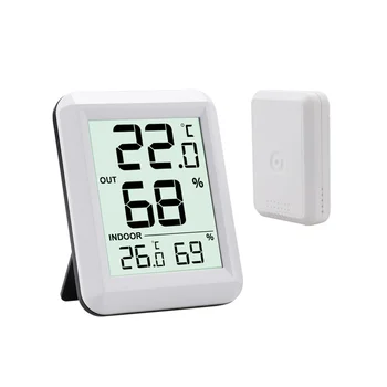 Беспроводной термометр Гигрометр Детская Комната Цифровой ЖК-монитор температуры влажности Датчик метеостанции в помещении и на улице