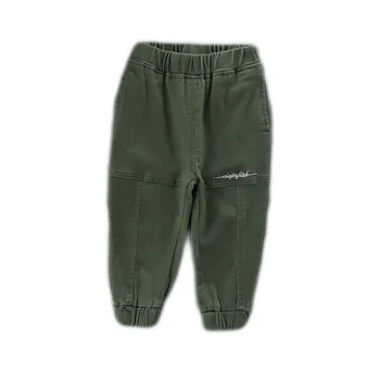 Брюки-карго для мальчиков, детские высококачественные однотонные брюки с эластичной резинкой на талии для подростков, модные детские спортивные штаны, одежда для малышей