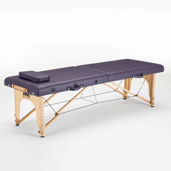 Бытовая портативная массажная кровать, Физиотерапевтическая, для лица, складная, для красоты, Массажная кровать, Комфорт, Деревянная мебель для салона WZ50MB