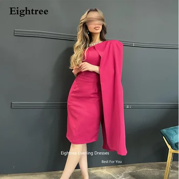 Вечерние Платья Eightree цвета Фуксии Длиной до колен в стиле Русалки Abendkleider Dubai Vestidos De Fiesta Elegantes Para Mujer 2023