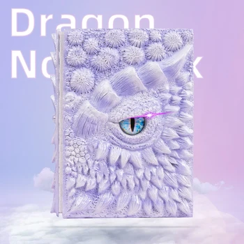Винтажный креативный Романтический блокнот с тиснением в виде фиолетового глаза Longan Eye в обложке формата А5, записная книжка для заметок, дневник для ручной работы