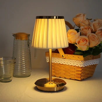 Винтажный тканевый чехол настольная лампа сенсорный выключатель настольная лампа прикроватный столик IP40 водонепроницаемая лампа обеденный стол на открытом воздухе декоративная лампа