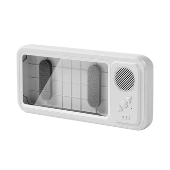 Водонепроницаемый сенсорный экран с защитой от запотевания с динамиком Bluetooth, настенный держатель для телефона для ванной комнаты с душем