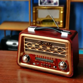 Высококачественный Деревянный Ретро Портативный Радио Музыкальный Плеер AM/FM/SW Многофункциональный Bluetooth Динамик Сабвуфер Карта Аудио Caixa desom