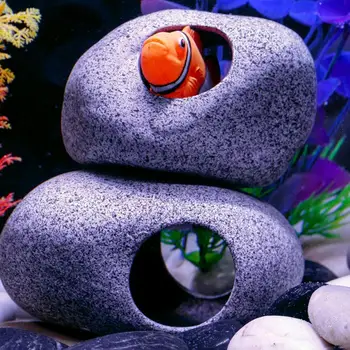 Высококачественный Домик из рыбьего камня Креативное Тонкое Мастерство Безвредный Домик из Скрытого камня Естественный внешний вид