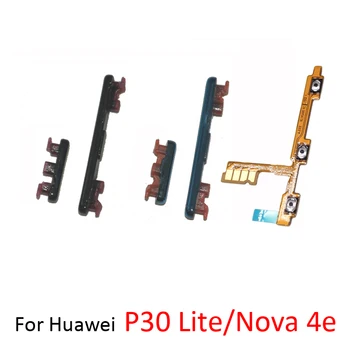 Гибкая кнопка регулировки громкости питания для оригинального телефона Huawei P30 Lite, новый корпус, кабель для внешней кнопки включения-выключения Nova 4e