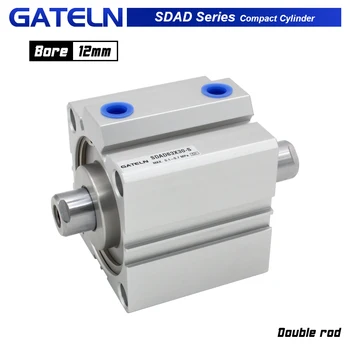 Двухштоковый компактный цилиндр серии SDAD с отверстием 12 мм, ход 5 ~ 50 мм SDAD12X5 SDAD12X15-B SDAD12X20-S-B