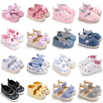 Детская обувь Prewalker, весенне-осенняя обувь для новорожденных 0-18 месяцев, новая прогулочная обувь Baby Princess на мягкой подошве