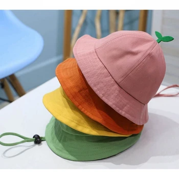 Детская шляпа рыбака с широкими полями для маленьких девочек, солнцезащитная шляпа с цветочным рисунком, гибкая кепка для новорожденных, прямая поставка