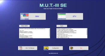 Диагностическое программное обеспечение MUT-III 03.2022 Азия и Европа для Mitsubishi SEW22031-00