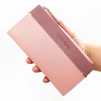Длинный кожаный кошелек, женский футляр для визитных карточек, сумка на молнии / засове, сумка для мобильного телефона, клатч для денег, держатель для банка, кошельки