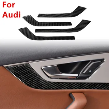 Для Audi 2016-2019 Q7 SQ7 Накладка Для Отделки Межкомнатных Дверей Из Углеродного Волокна Наклейка Для Отделки Интерьера Audi Модификация Интерьера