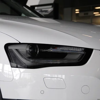 Для Audi A4 B8 B9 2013-2015 Аксессуары Восстановление Защитной Пленки Передней Фары Автомобиля Восстановление Защитной Пленки Прозрачной Черной Наклейки Из ТПУ