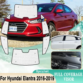 Для Hyundai Elantra 2016 ~ 2019 AD Солнцезащитные Козырьки Полного Покрытия Лобового Стекла Shaby Солнцезащитный Козырек Автомобильные Аксессуары 2017 2018