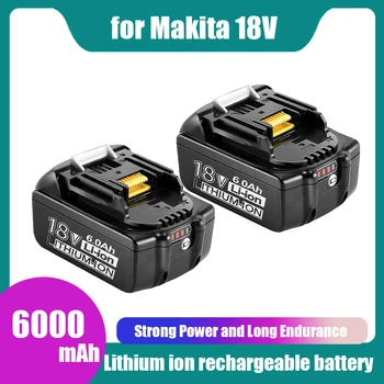 Для Makita 18V 6000mAh Аккумуляторная Батарея Электроинструмента со Светодиодной Литий-ионной Заменой LXT BL1860B BL1860 BL1850 BL1830