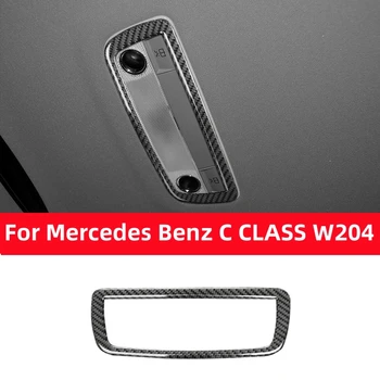 Для Mercedes Benz C Class W204 2007-2013 Аксессуары для интерьера автомобиля Задние фонари для чтения, отделка крышки, декор из настоящего углеродного волокна