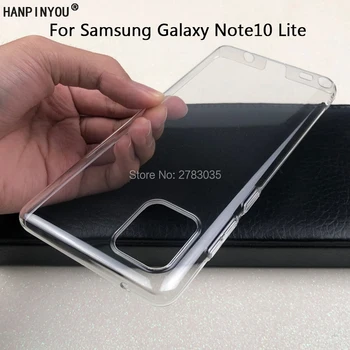Для Samsung Galaxy Note10 Lite N770F Глянцевый Чехол Для Телефона на Кнопке Crystal Невидимый Жесткий ПК Полное Покрытие Прозрачная Камера Защищает Заднюю Панель