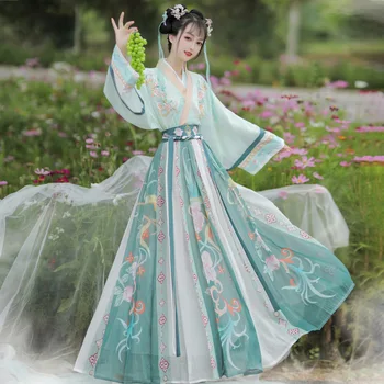 Для женщин Hanfu новая модификация нижней юбки длиной до талии в китайском стиле с цветком персика Nuo summer Wei и Jin