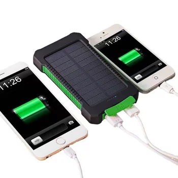 Для солнечной энергии Внешний аккумулятор 200000 мАч Быстрая зарядка водонепроницаемый Powerbank с SOS фонариком Poverbank