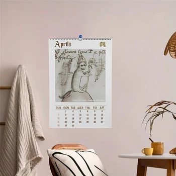 Домашний Средневековый Кошачий Календарь Широкий Спектр Применений Календарь Подарок На День Рождения