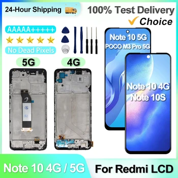 ЖК-дисплей Для Xiaomi Redmi Note 10 4G Дисплей Note 10S LCD M2101K7AI Оцифровка Сенсорного Экрана Для Redmi Note 10 5G Дисплей POCO M3 Pro