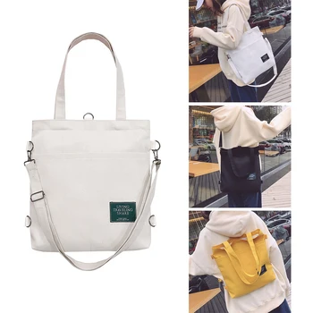 Женская сумка через плечо большой емкости, холщовая сумочка, складной рюкзак, многоразовые сумки, хозяйственные сумки, сумка-тоут, школьный ранец для студентов