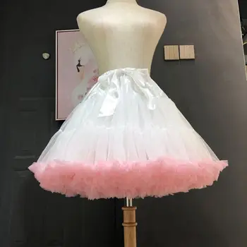 Женская юбка в стиле Лолиты, нижняя юбка для косплея, Пышная многослойная балетная пачка с бантом, Нижняя юбка Lush для юридического видео