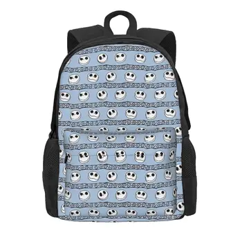 Женский рюкзак Disney The Nightmare Before Christmas Jack Face, школьная сумка Mochila, рюкзак для компьютера, рюкзак для мальчиков и девочек