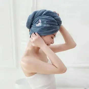 Женское полотенце из микрофибры, полотенце для волос, банные полотенца для взрослых, домашние махровые полотенца, ванная комната для сушки волос