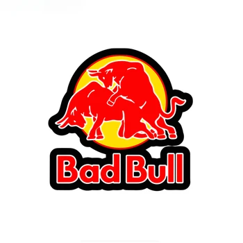 Забавная графика Bad Red Of Bull Автомобильные наклейки и отличительные знаки 3D Виниловая основа автомобиля для кузова, лобового стекла, бампера 8 см