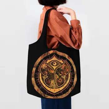 Забавная печать Tomorrowlands, сумка для покупок, Холщовая сумка для покупок, Бельгийская сумка для фестиваля электронной танцевальной музыки
