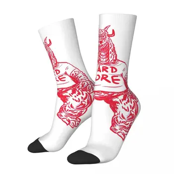 Забавный сумасшедший носок для мужчин, красный хип-хоп, винтажные экстремальные динозавры, футболка с рисунком из мультфильма Happy, бесшовный носок с принтом для мальчиков