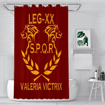 Занавески для душа Legio XX Valeria Victrix из водонепроницаемой ткани Древних римлян Забавный декор ванной комнаты с крючками Аксессуары для дома