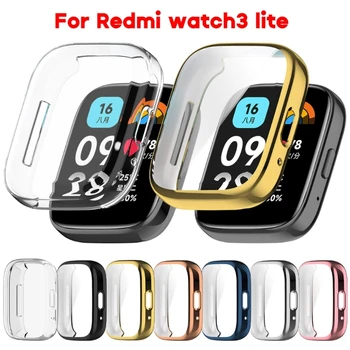 Защитная Крышка экрана для Xiaomi Redmi Watch 3 Active/Watch 3 Lite Защитный Чехол Противоударная Рамка Полное Покрытие Краев Бампера