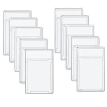 Защитный футляр для торговых карточек из 10 шт., акриловые прозрачные держатели для карточек с градуировкой положения, жесткие вкладыши для карточек с этикетками
