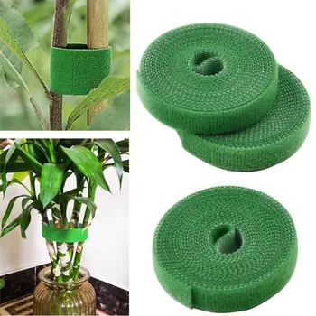 Зеленая нейлоновая повязка для растений, многоцветный крючок длиной 2 м, Самоклеящаяся подставка для растений, Садовые принадлежности