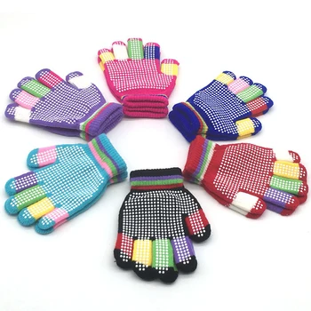 Зимние Утепленные Детские перчатки Для улицы, мягкие нескользящие варежки для мальчиков и девочек, перчатки для запястий Оптом