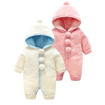 Зимний детский комбинезон Emotion Moms Фланелевая одежда для новорожденных мальчиков Комбинезон с животными для маленьких девочек Детская одежда