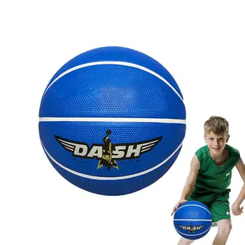 Игровой баскетбол Эластичный тренировочный баскетбол Размер 5 Размер 7 Спортивное снаряжение для занятий спортом в помещении и на открытом воздухе, тренировочные аксессуары, защита от разрыва цемента